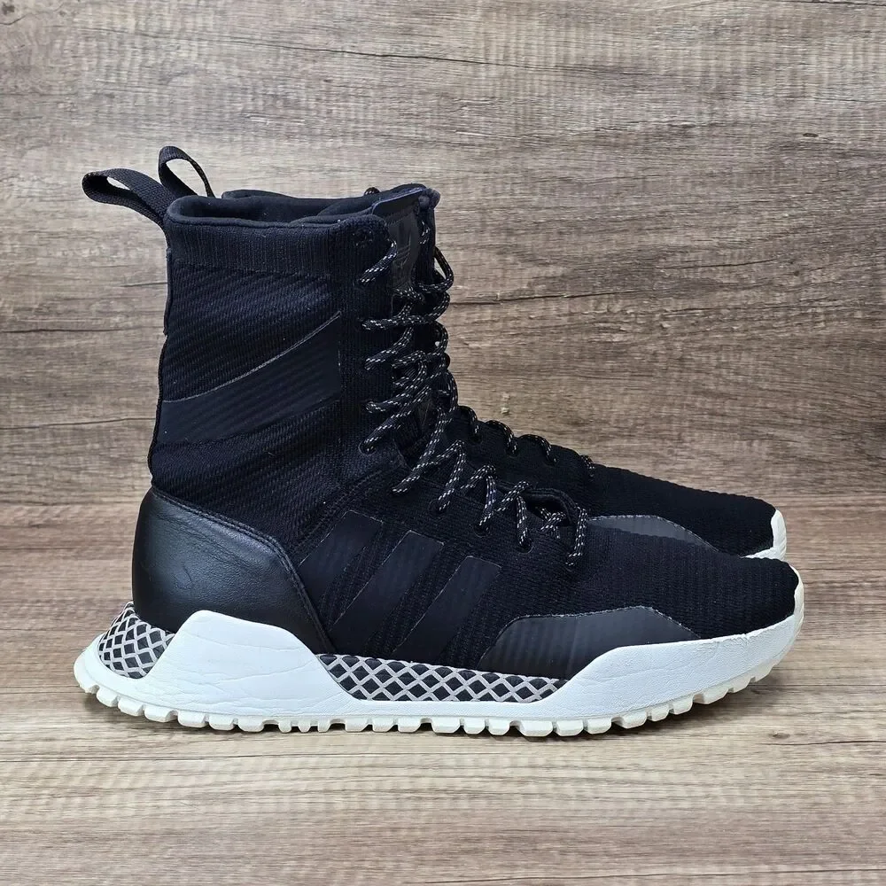 Adidas AF 1.3 Cold Wet Weather Primeknit Men's 10 Black High Top Sneaker (BY9781